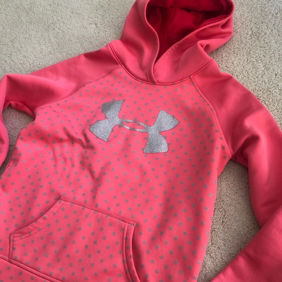 coral under armour hoodie